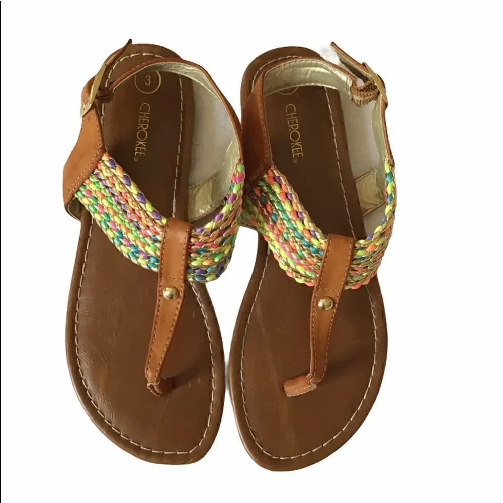 Cherokee Leather Braided Thong Sandal